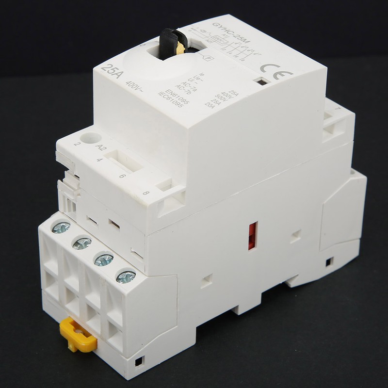 4P 25A 50Hz DIN Rail Household AC Contactor with Manual