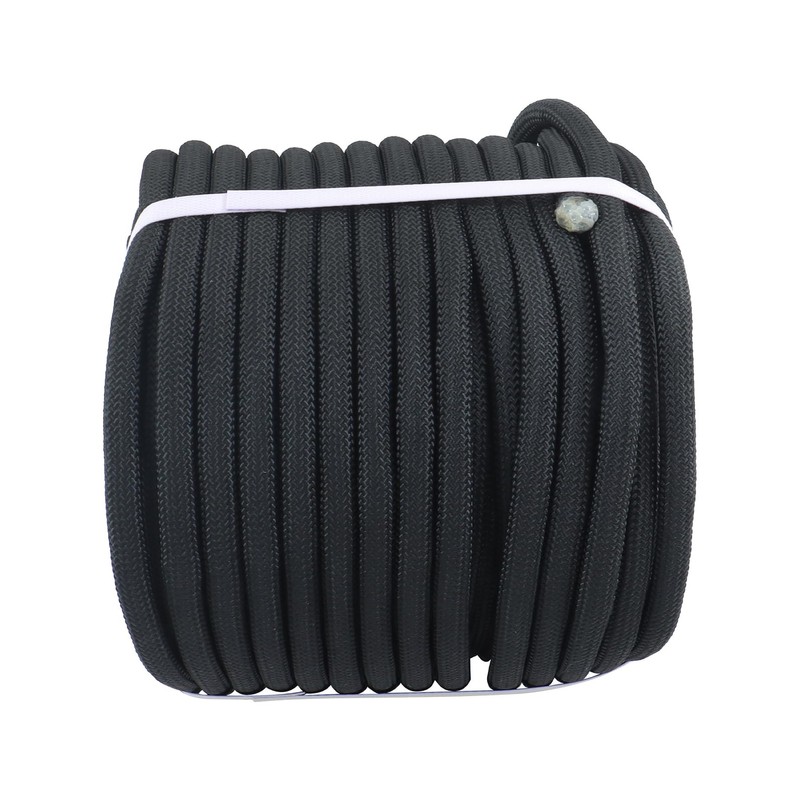HOSTIC 1/2IN X 200FT 48 Strands Black Polyester Braided Rope