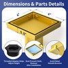 Bernkot Square Shower Drain 4" with 2" PVC Flange Base,