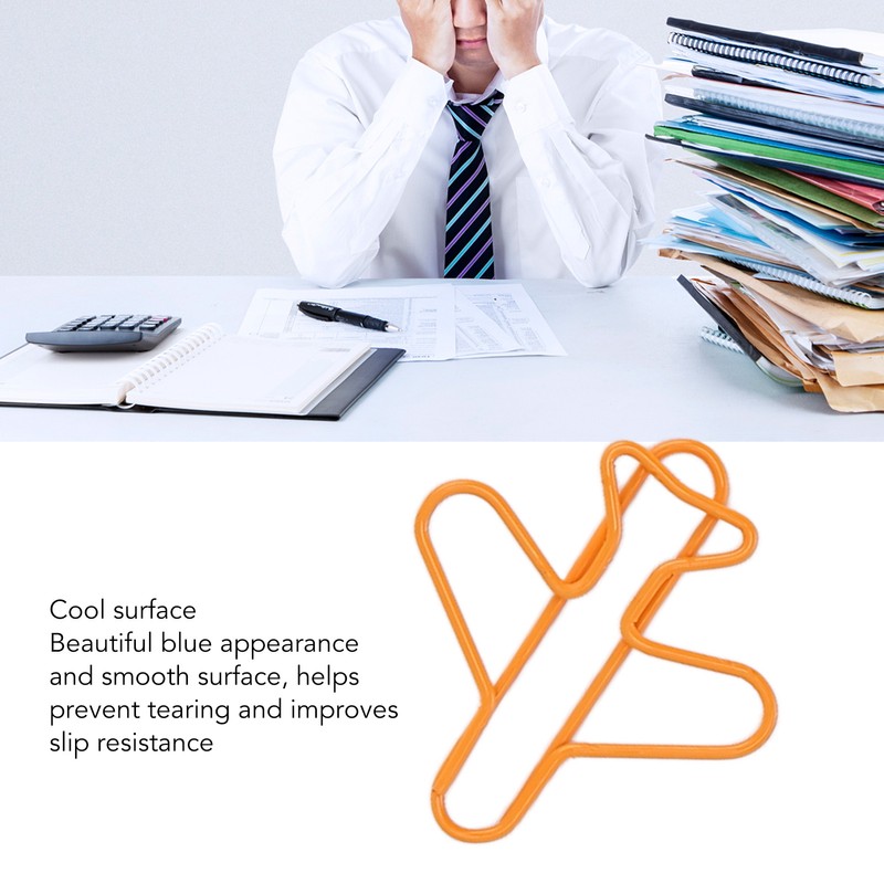 Aircraft Shape Paper Clips Cute Small Paperclips for Office School