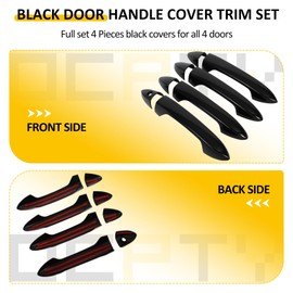OCPTY 4PCS Door Handle Covers for 2013-2017 for Honda Accord Exterior Driver Side & Passenger Side Car Door Handle Covers Trim Kit Black