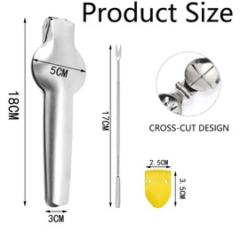 IAZHENJane Chestnut Tongs, Chestnut Cutter, Stainless Steel, Chestnut Opener Cutter, Nutcracker, Chestnut Opener, with Walnut Needle, Suitable for Walnuts, Chestnuts, Nuts, etc.