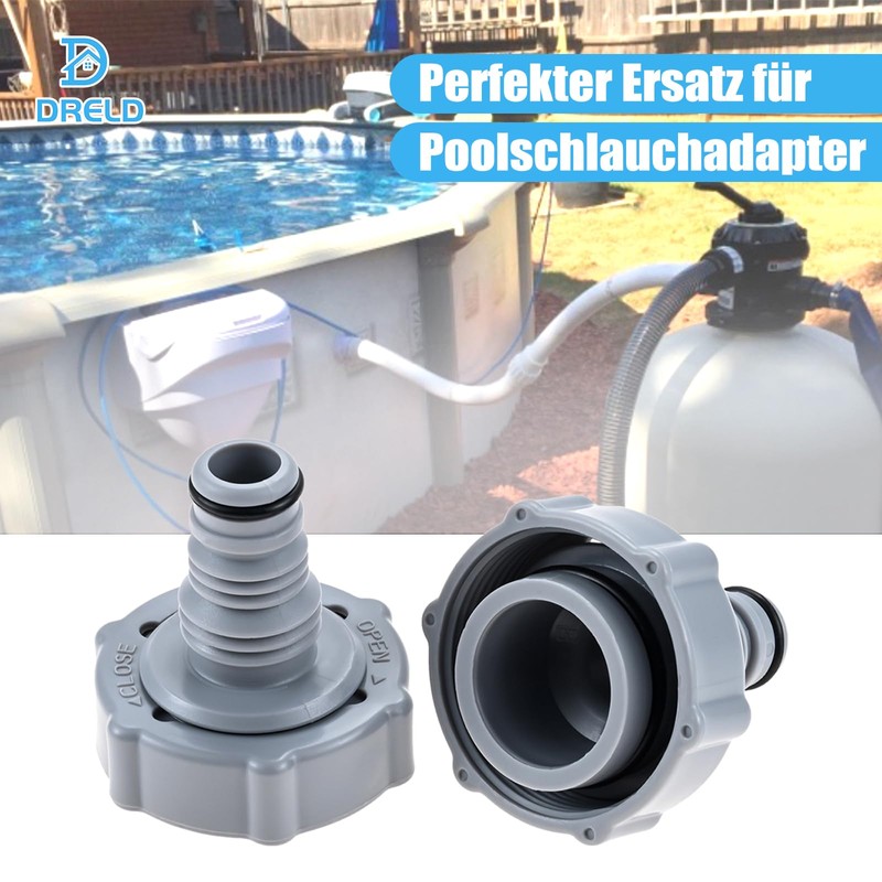 DRELD P6H1419 Drain Valve, Drainage Adapter for Draining Pool Hose