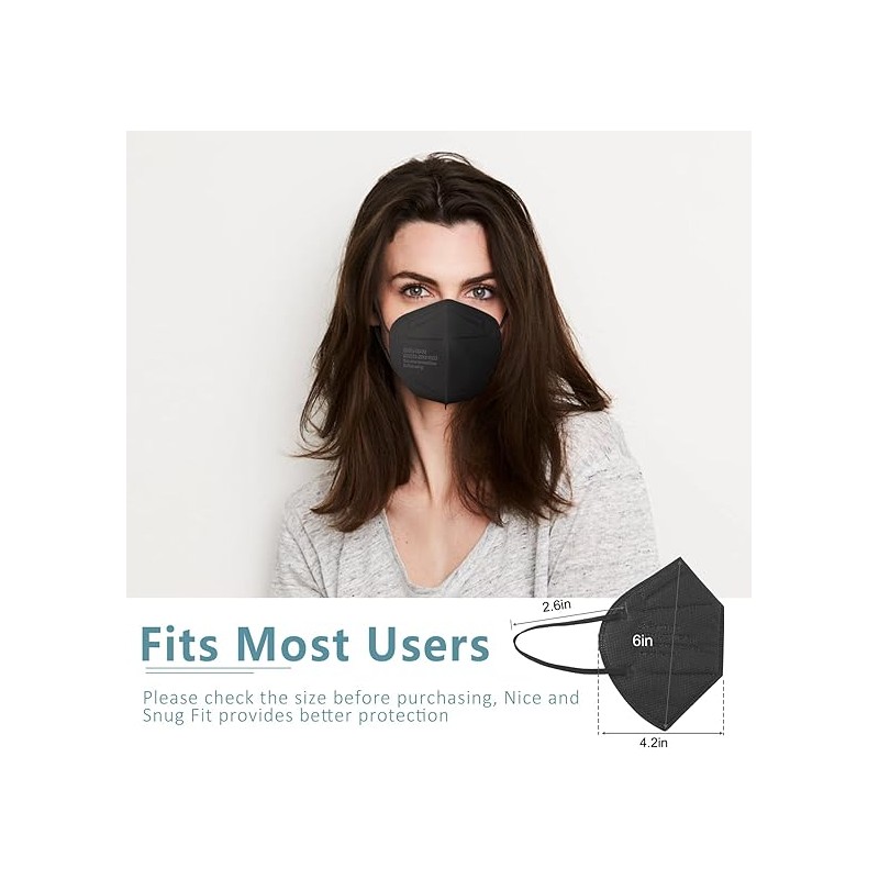 ChiSip Disposable Face Masks, 5 Layer Breathable Masks for Adult,