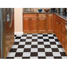 Achim Home Furnishings FTVSO10320 Nexus 12-Inch Vinyl Tile, Solid Black and White, Pack of 20 (Limited Edition)