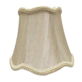 Royal Designs, Inc. Clip on Scalloped Bell Chandelier Lamp Shade Flame Clip Fitter, CSO-1029-5BG, 3 x 5 x 4.5, Beige, 1 Pack