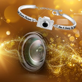 Photograph Bracelet Camera Charm Because Every Picture Has a Story to Tell Photography Gifts for Photographers Women Best Friends (Photograph Bracelet)