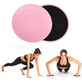 Exercise Core Sliders, WADY 2 Pack Sliders for Working Out Yoga Pilates Gliding disc with Dual Sided Exercise Gliding Discs Use on Carpet or Hardwood Floors, Light and Portable (Pink)