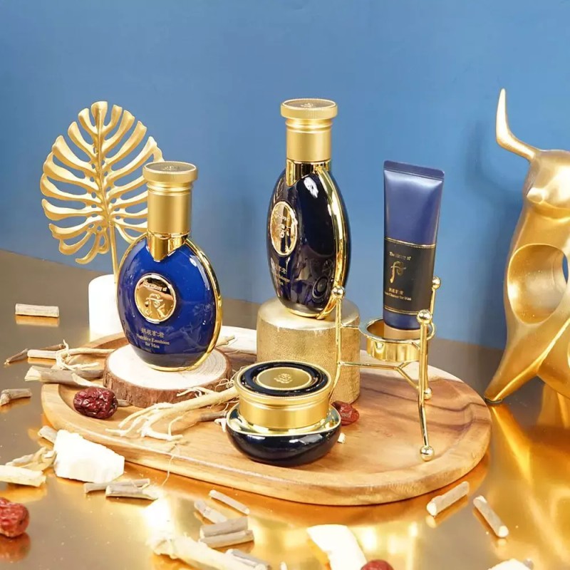 Gungjung Bibang 윤기있게 부드럽게 궁중비방 남성 스킨1+로션1+크림1 Silky Smooth Royal
