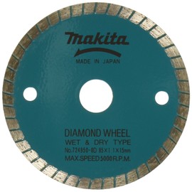 Makita 724950-8D 3-3/8-Inch Wet Cutting Diamond Saw Blade with 15-Millimeter Arbor for Cutting Stone or Masonry