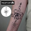 Eye Of Horus Semi Permanent Tattoo Set, 2 Sheets, Matte