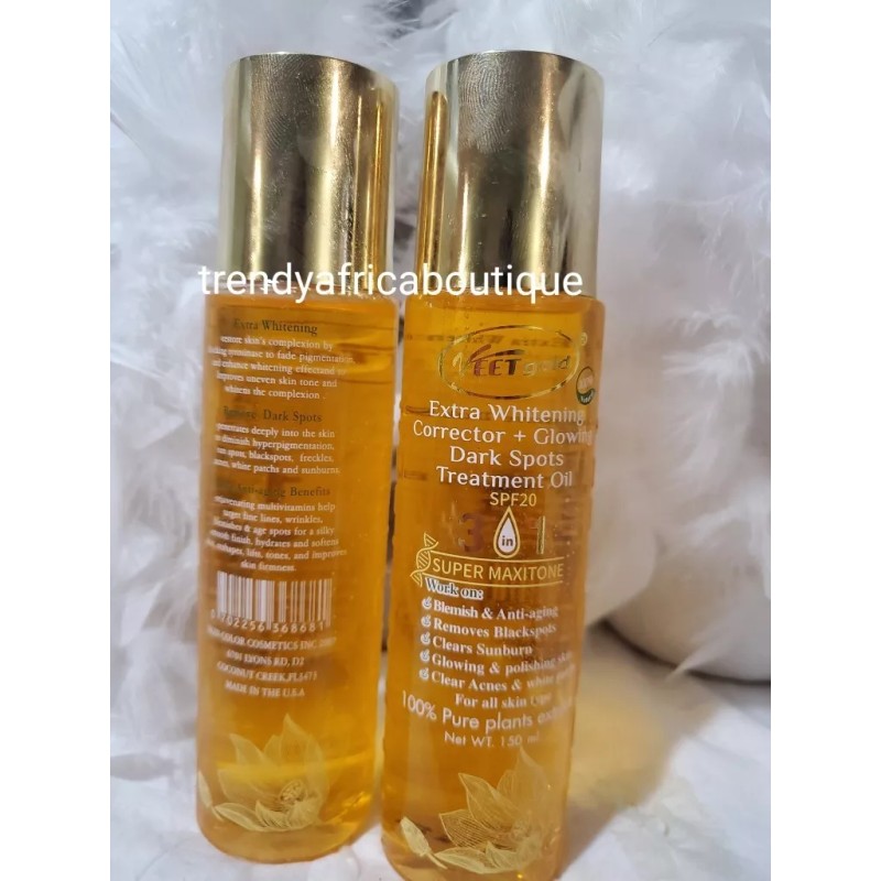 Veetgold dark spots treatment, & glowing oil super maxitone 150ml