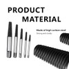 5 Pcs Screw Extractor Easy Out Set Steel Bolt Extractor