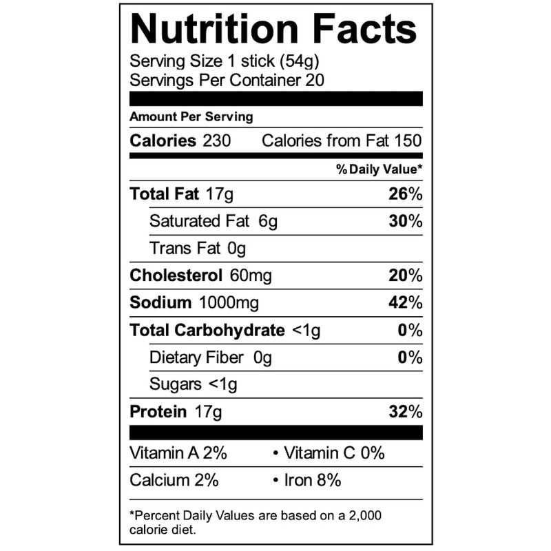 Yellowstone by Cattleman's Cut Hunter's Sausage Sticks, 1.9 Ounce (Pack