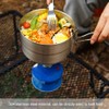 MOVKZACV Stainless Steel Camping Cooking Pot with Lid and Foldable