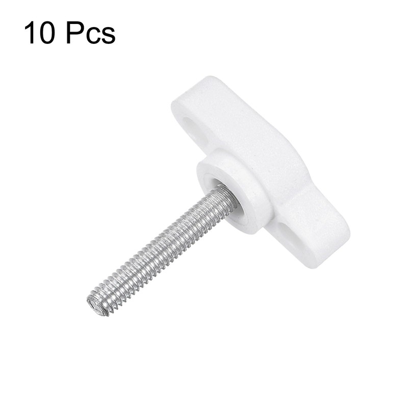 sourcing map 10pcs Tee Wing Knobs Thumb Screws M4 x