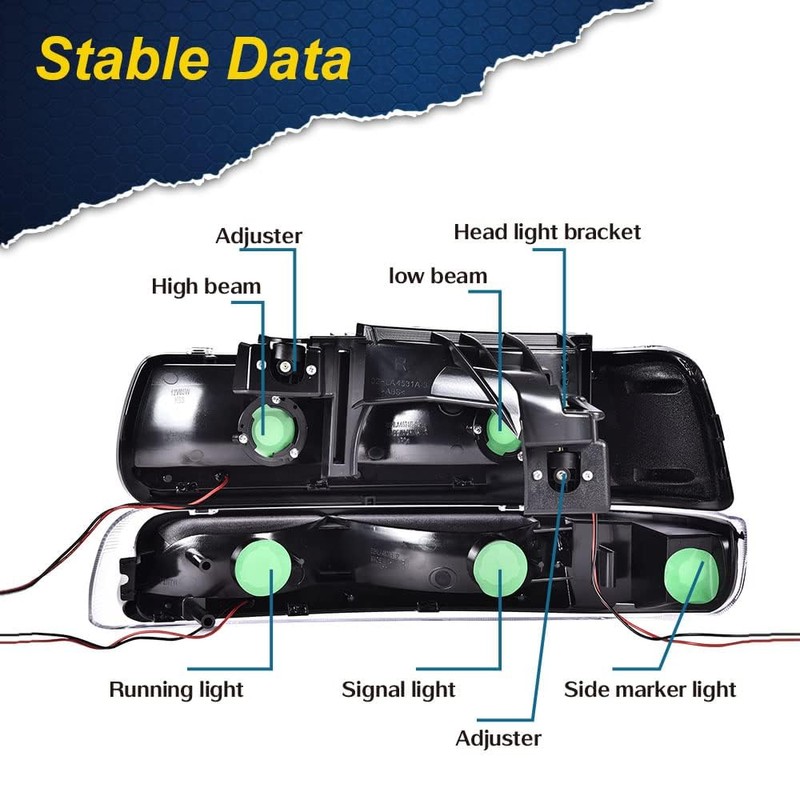G-PLUS LED DRL Headlights, Compatible with 1999-2002 Chevy Silverado 1500