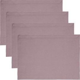 REDBEST Tulsa Place Mats Cotton Mauve Size 35 x 50 cm Pack of 4