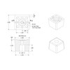 4 Large Cube Square Rubber Feet Bumpers - 1.125 H