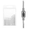 QWORK Micro Taps Bit Set - 10 Pcs M1-M3.5 HSS