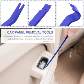 5 Pcs Car Trim Removal Tool Kit - Auto Clip Removal Pry Tool for Door Dashboard Panel, Fastener Push Pin Puller, Blue