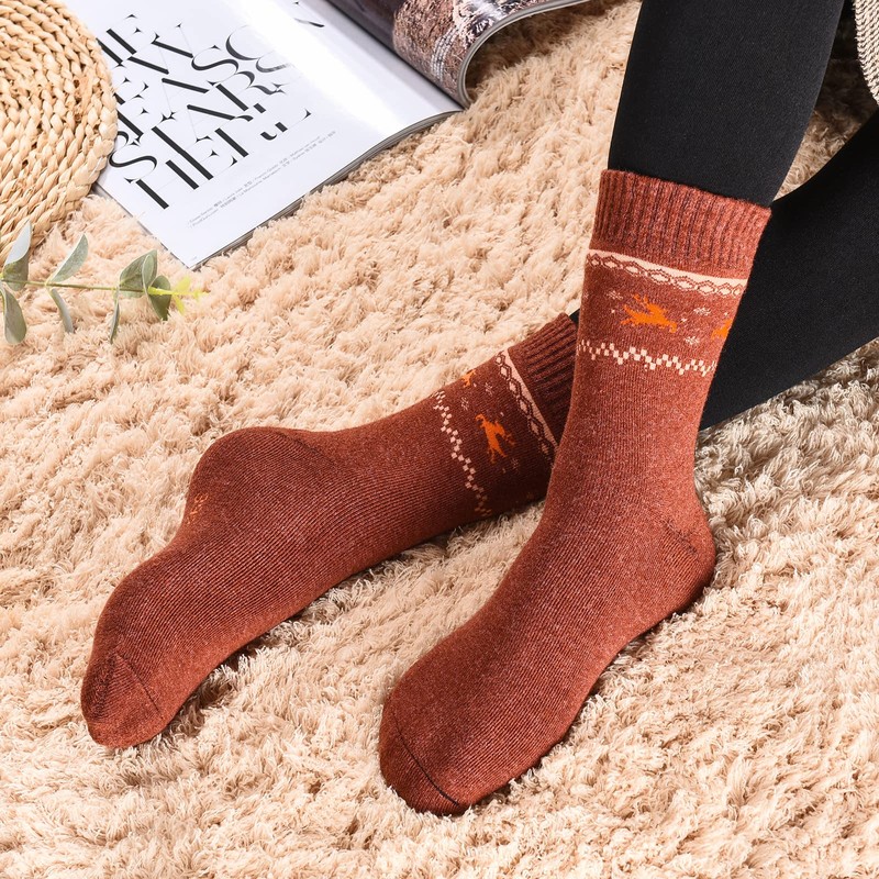 Pack of 4 Hiking Socks Women Socks Wool Socks Christmas