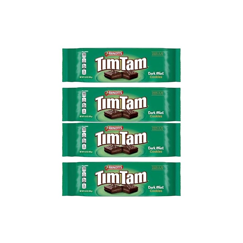 Tim Tam Delicious DARK MINT Biscuit Cookies (Pack of 4