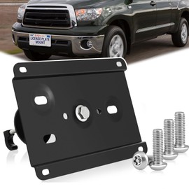 No Drill Tow Hook License Plate Mount Relocator Bracket Kit with Anti-Theft Security Compatible with Toyota Tundra 2022-2024 (4th Gen XK70),License Plate Mount Mounting Bracket