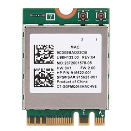 ASHATA WLAN Card WiFi Card, Tarjeta de Red RTL8822BE Dual Band 2.4G/5G M.2 Interfaz Soporte para Bluetooth 4.2, Soporte para 7, para 8 y para 10 System