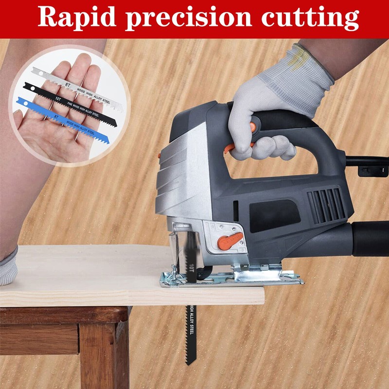 25 Pieces Jigsaw Blade Set 6T 8T 10T High Carbon