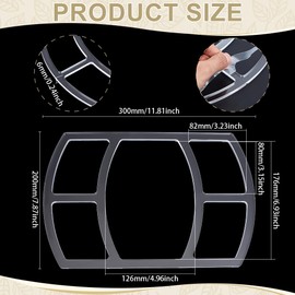 BENECREAT 5 Pocket Valet Tray Router Template, Rectangle Acrylic Woodworking Router Inlay Template with Film for Creating Unique Inlays in Signs, Craft Projects, 29.8x20cm, 6mm Thick