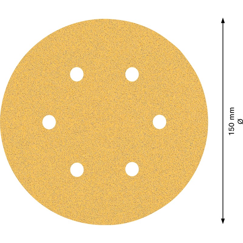 Bosch Professional 50x Expert C470 Sandpaper (Ø 150 mm, Grit