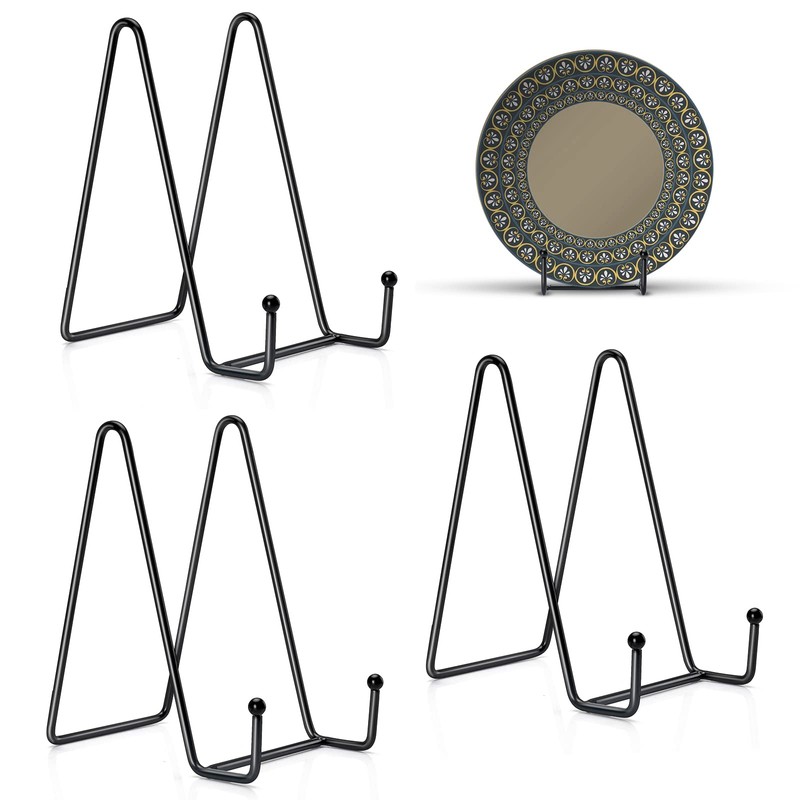 Kruodop 3 Pack 6 Inch Plate Stands for Display, Plate