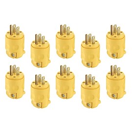 Leviton C20-515pv-000 Grounded Pvc Commercial Grade Straight Blade Plug (Pack of 10)