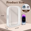 EYAYEN Clear Hard Shell Zipper Case 3 Pack Transparent Storage