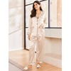 Ekouaer Silk Pajamas for Women Classic Button Down Satin Pajama