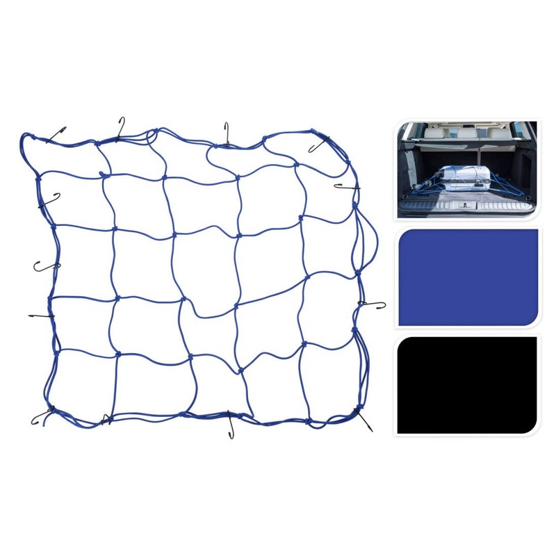 MIJOMA Luggage Net Boot Net with 12 Hooks, Organiser &