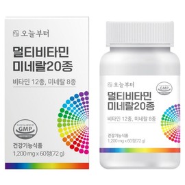 Starting today, 20 types of multivitamins and minerals, 60 tablets, 1 piece / 오늘부터 멀티비타민 미네랄 20종, 60정, 1개