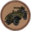 Patchtown Jeep Patrol Patch - 2" Round Embroidered Patch - Sew-on