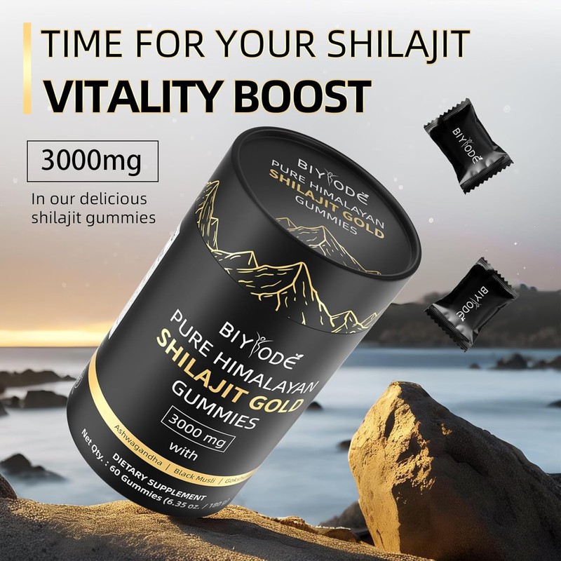 Shilajit Gummies: Pure Shilajit Himalayan Rich in Ashwagandha Gaulshura Fulvic