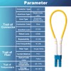GwliUni 4 PCS Single Mode Loopback Plug Tester LC-UPC Fiber