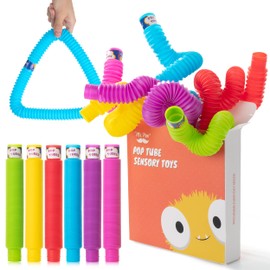 Mr. Pen Pop Tubes Sensory Toys, 6 Pack, Large Fidget Tubes for Toddlers and Kids