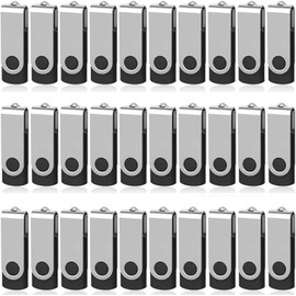 AreTop 50-Pack Flash Drive 8GB Bulk Thumb Drives USB 2.0 Metal Memory Sticks with Lanyard,Portable Keychain Jump Drive Multipack for Date Storage at Home & The Office Black