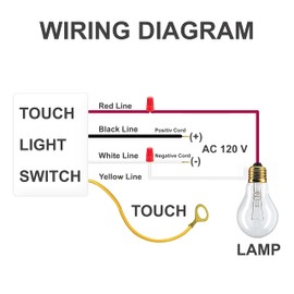 HQRP Touch Light Switch Table Lamp Module Sensor LO-ME-HI-Off 150W 120V, 3 Way Touch Sensor Dimmer, UL Listed