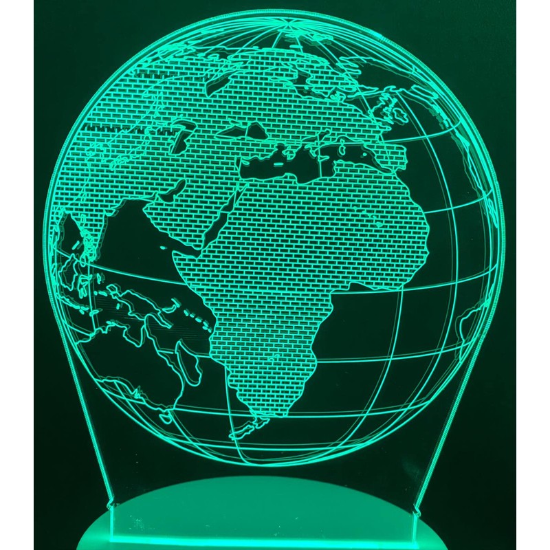 True Face 3D Optical Illusion Night Light, Touch LED Table