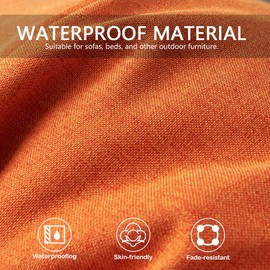 Pack of 2 Throw Pillow Covers, 45x45cm Square Cotton Linen Lumbar Throw Pillowcases Decorative Pillow Cushion Cover Set for Home Decor Sofa Couch Bedroom Car