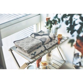 Belle Maison Face Towel Set, 4 Pieces, Different Pattern, Scandinavian Gray, Cotton, A Type