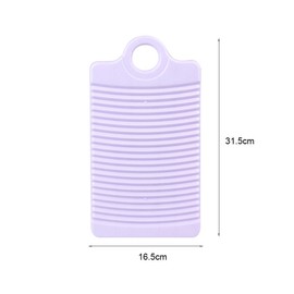 NUODWELL Hangable Antislip Washboard,With Fixed Tripod Thicken Plastic Washboard Clothing Cleaning Tool (Purple)