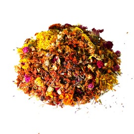 PETSEEN Dried Flower Treats for Small Animals, Assorted Colors, 36 oz Total, Pack of 6 Bags Eack 6 oz