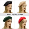 Umeepar Wool French Beret Hat Solid Color Winter Hat for